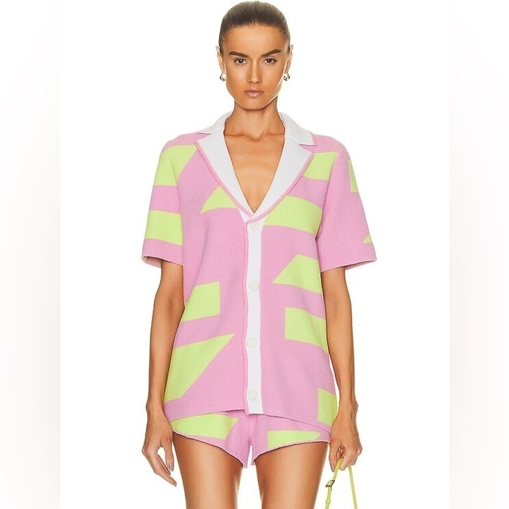 SER.O.YA Pink and Lime Knit top